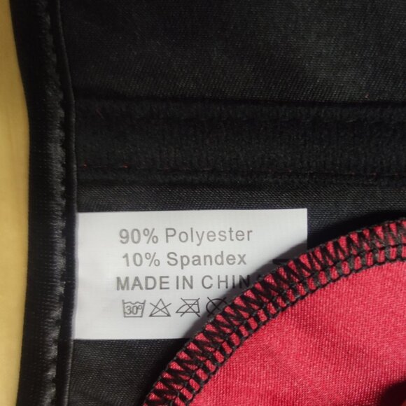 💜 Red Sparkle Underbust Corset and Thong Set - Picture 9 of 10